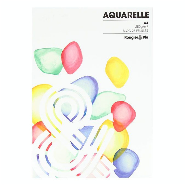 Bloc aquarelle 250 g/m² 25 feuilles A4 - Rougier&Plé - Rougier et Plé