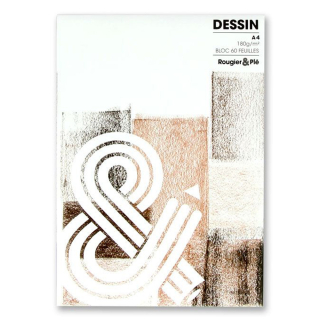 Bloc à dessin 180 g/m² 60 feuilles A4 - Créa - Rougier et Plé