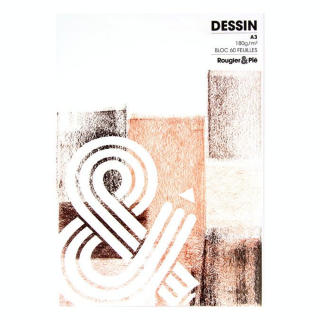 Bloc à dessin 180 g/m² 60 feuilles A3 - Rougier&Plé - Rougier et Plé