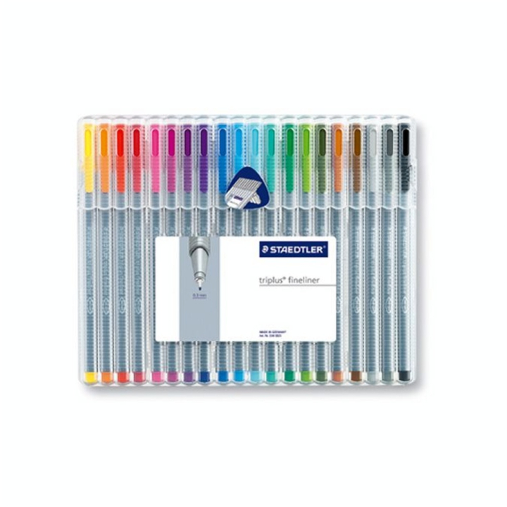 Boîte 20 feutres fins Triplus Fineliner Staedtler - Staedtler - Rougier et Plé