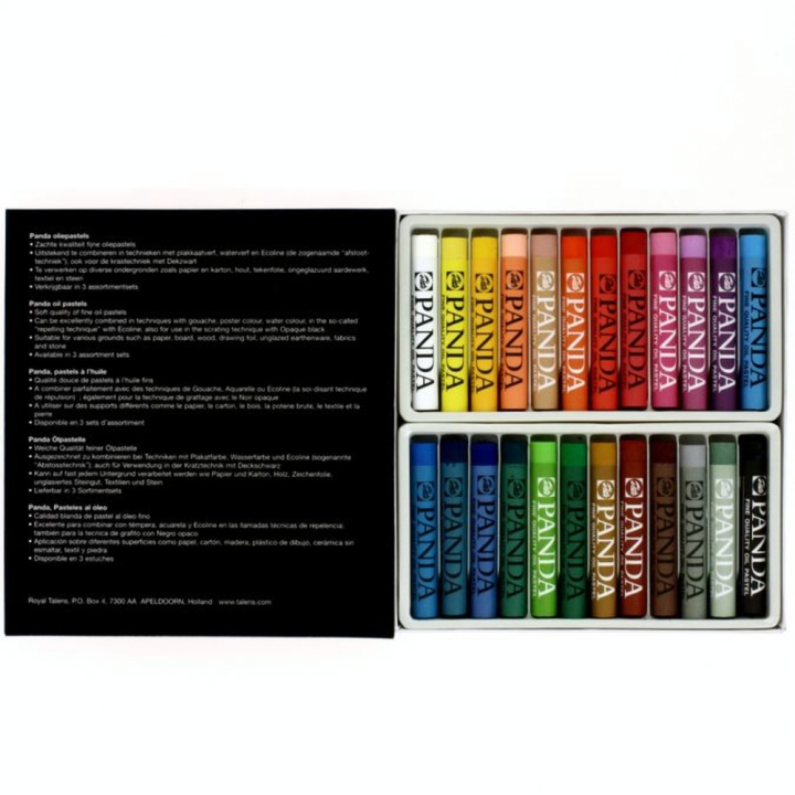 Boîte de 24 pastels gras Panda - Talens - Rougier et Plé