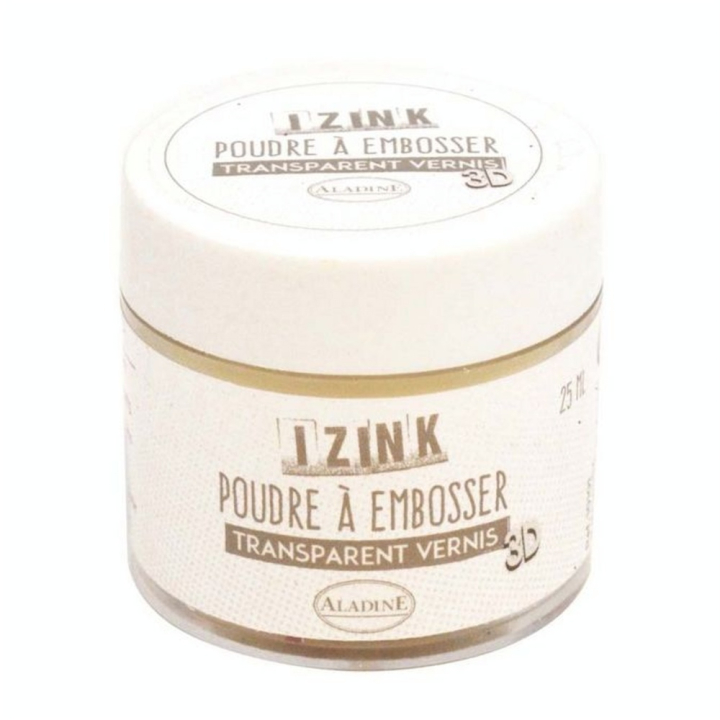 Poudre à embosser 25 ml transparent vernis - Aladine - Rougier et Plé