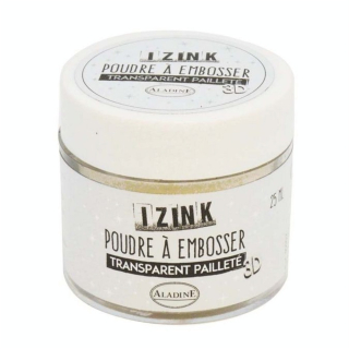 Poudre à embosser 25 ml transparent pailleté - Aladine - Rougier et Plé