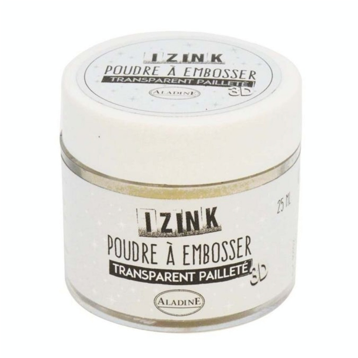 Poudre à embosser 25 ml transparent pailleté - Aladine - Rougier et Plé