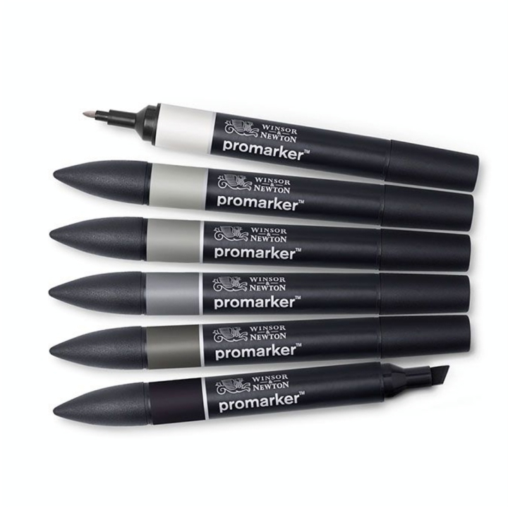 Set de 6 Promarker tons neutres - Winsor & Newton - Rougier et Plé