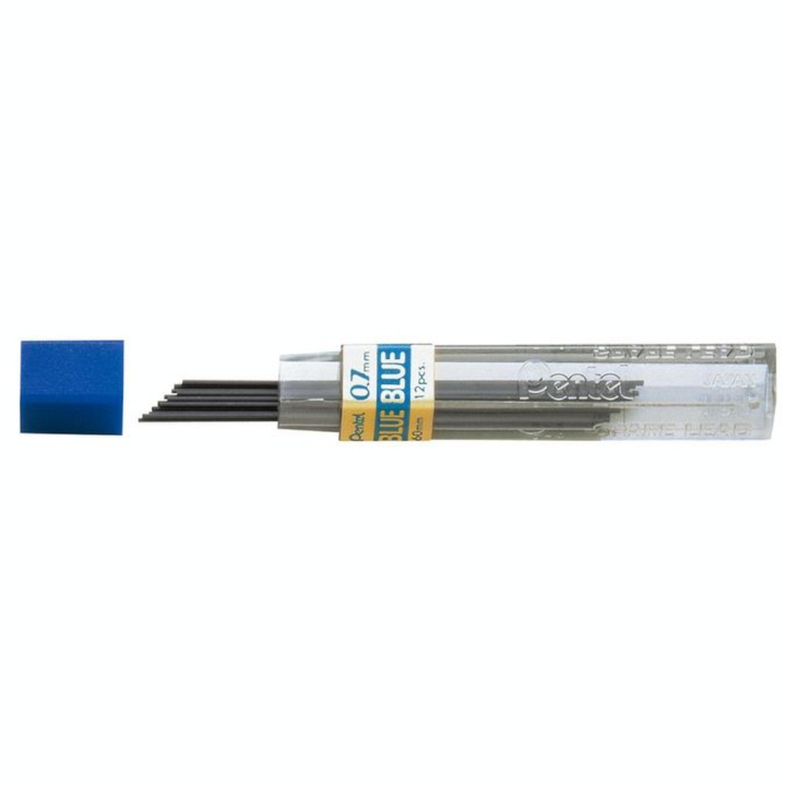 12 mines 0,7 mm bleues - Pentel - Rougier et Plé
