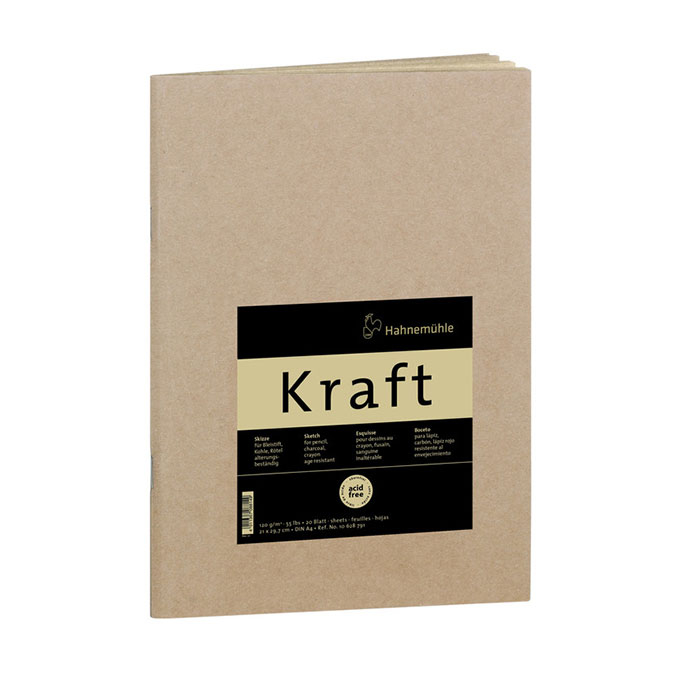 Carnet de croquis Kraft 120g/m²  A4 20 feuilles - Hahnemühle - Rougier et Plé