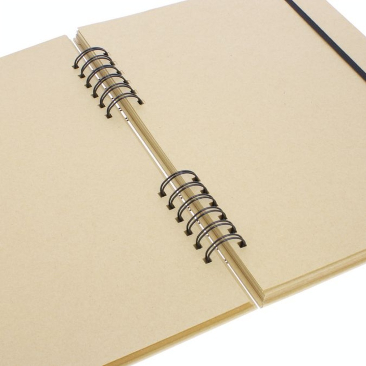 Carnet de croquis Kraft spiralé 120g/m²  A4 20 feuilles - Hahnemühle - Rougier et Plé