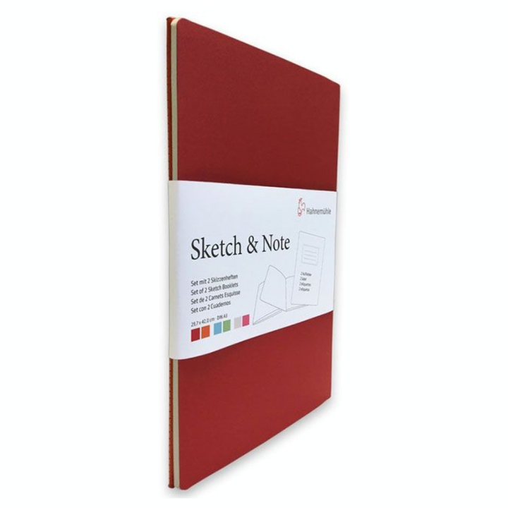 Lot de 2 carnets de croquis & notes 125 g cerise/paprika - Hahnemühle - Rougier et Plé
