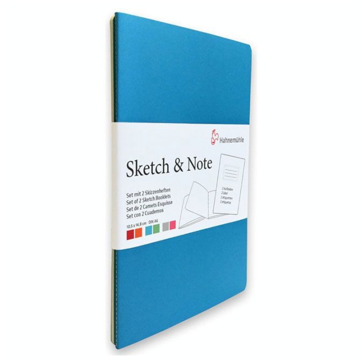 Lot de 2 carnets de croquis & notes 125 g delphinium/menthe - Hahnemühle - Rougier et Plé