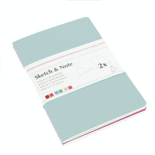 Lot de 2 carnets de croquis & notes 125 g laurier/fuchsia - Hahnemühle - Rougier et Plé