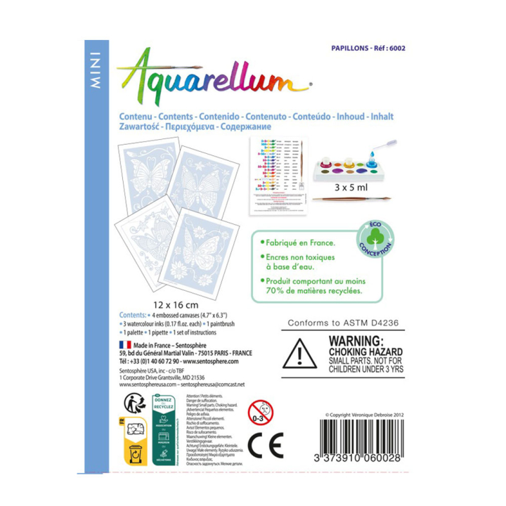 Aquarellum mini papillons  Funfrag - Sentosphère - Rougier et Plé