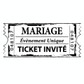 Tampon bois mariage ticket invité   - Aladine - Rougier et Plé