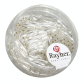 Perles de rocaille tube en verre twistet 12 mm Couleur argent - Rayher - Rougier et Plé