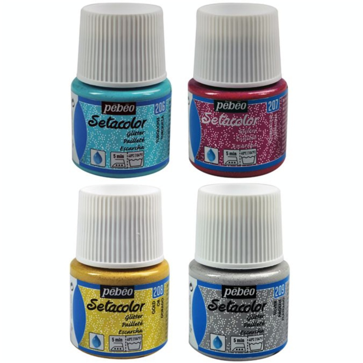 Peinture textile Setacolor pailleté tissus clairs 45 ml - Pébéo - Rougier et Plé