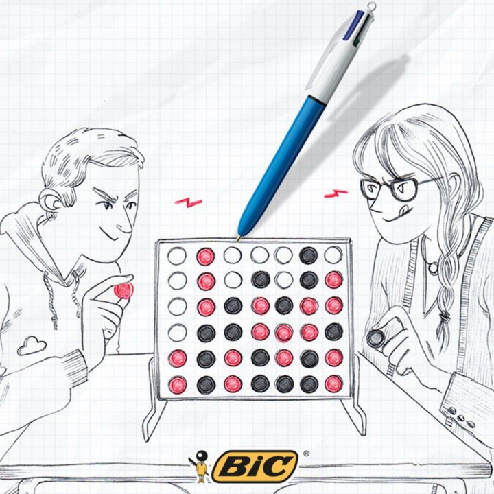 Stylo à bille 4 couleurs classique - Bic - Rougier et Plé