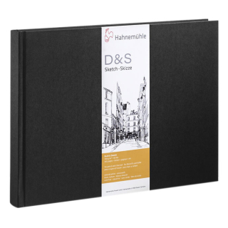 Livre à croquis format paysage couverture noire 140g/m² - Hahnemühle - Rougier et Plé