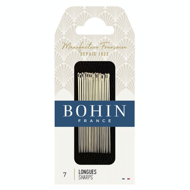 Aiguille à coudre longue n° 7 tissu léger et moyen - Bohin - Rougier et Plé