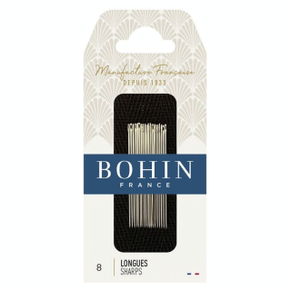 Aiguille à coudre longue n° 8 tissu léger et moyen - Bohin - Rougier et Plé