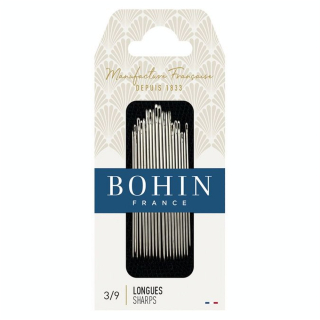 Aiguille à coudre longue n° 3 à 9 tissu léger et moyen - Bohin - Rougier et Plé