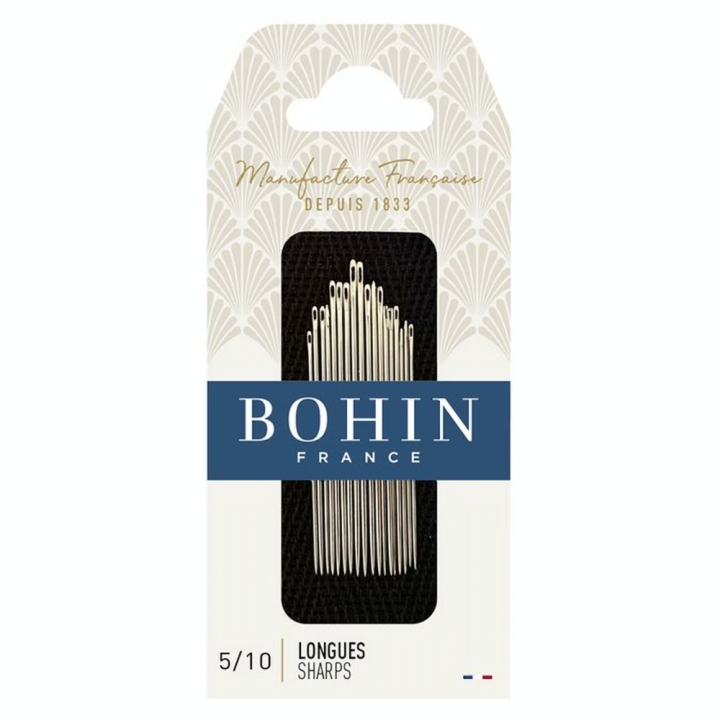 Aiguille à coudre longue n° 5 à 10 tissu léger et moyen - Bohin - Rougier et Plé
