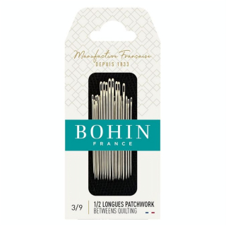 Aiguille à coudre demi-longue n° 3 à 9 tissu serré - Bohin - Rougier et Plé