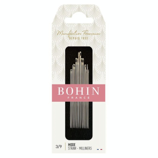 Aiguille Mode pour bâtir, froncer, surfiler n° 3 à 9 - Bohin - Rougier et Plé