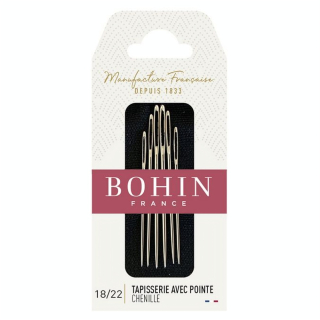 Aiguille à tapisserie avec pointe  Chenille  n° 18 à 22 - Bohin - Rougier et Plé