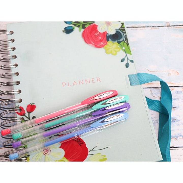 Stylo Signo couleurs pastels en pochette par 5 - Uni-Ball - Rougier et Plé
