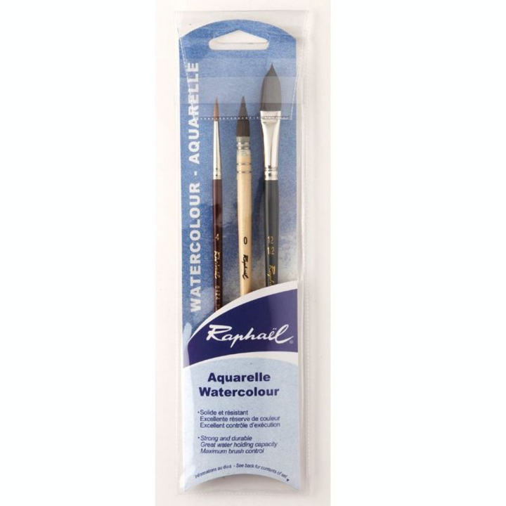 Pinceaux assortis pour l'aquarelle par 3 - Raphaël - Rougier et Plé