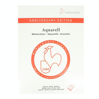 Bloc de papier aquarelle 50 feuilles 425 g/m² édition anniversaire - Hahnemühle - Rougier et Plé