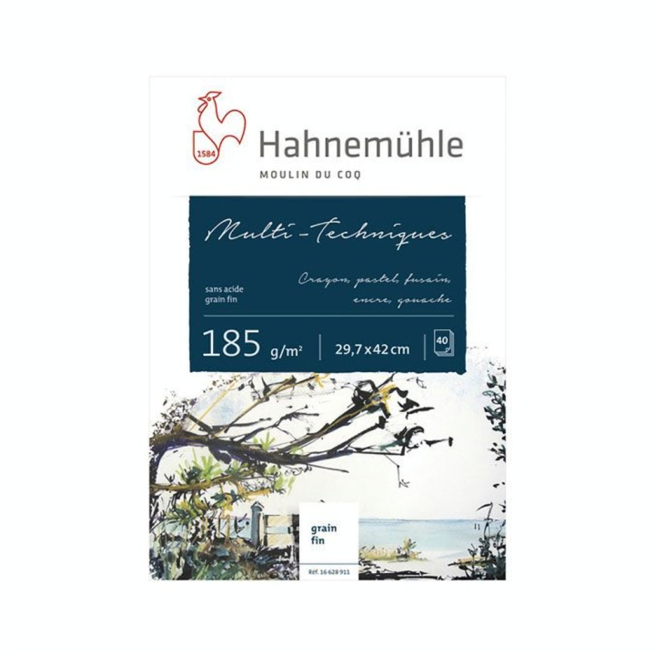 Bloc de papier Multi-Techniques 40 feuilles 185 g/m² - Hahnemühle - Rougier et Plé