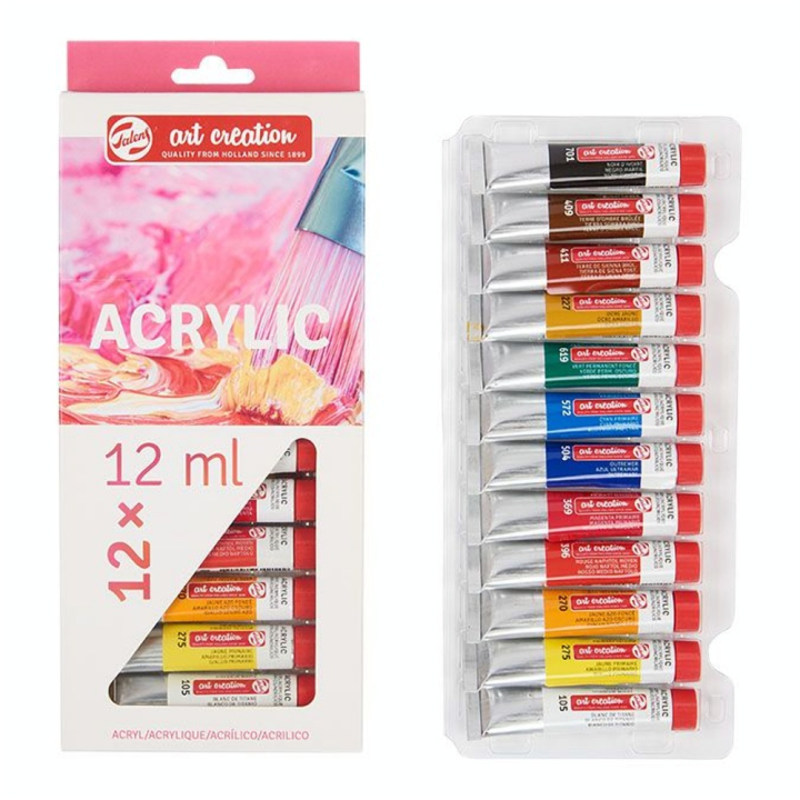Peinture acrylique Art Création 12 x 12 ml - Talens Art Creation - Rougier et Plé