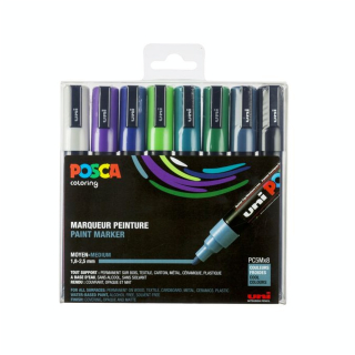 Marqueur PC-5M pointe moyenne - 8 couleurs ASS14 - Posca - Rougier et Plé