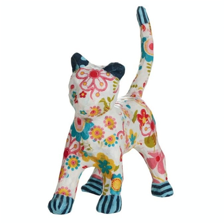 Chat en papier mâché - Mini kit - Décopatch - Rougier et Plé