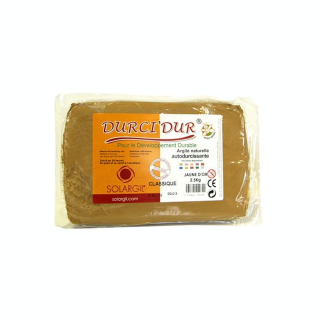 Argile jaune or Durci'Dur auto-durcissante 2,5 kg - Solargil - Rougier et Plé