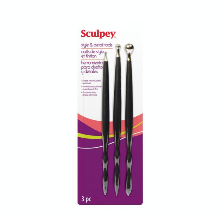 Outils de modelage détails et finitions x 3 - Sculpey - Rougier et Plé