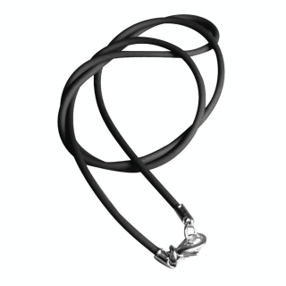 Collier en caoutchouc noir 42 cm Ø 2 mm - Rayher - Rougier et Plé