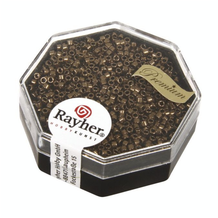 Perles de rocaille Miyuki Delica métallique 4 g ø 1.6 mm - Rayher - Rougier et Plé