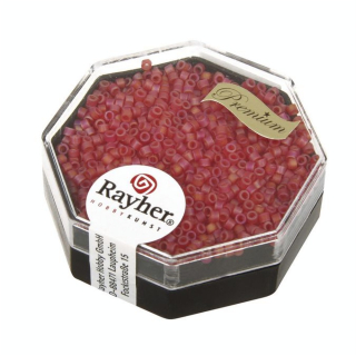 Perles de rocaille Miyuki Delica transparent rainbow dépoli 8 g - Rayher - Rougier et Plé