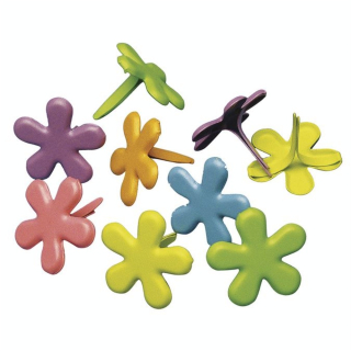 Attaches parisiennes fleurs assorties 14 mm - Rayher - Rougier et Plé