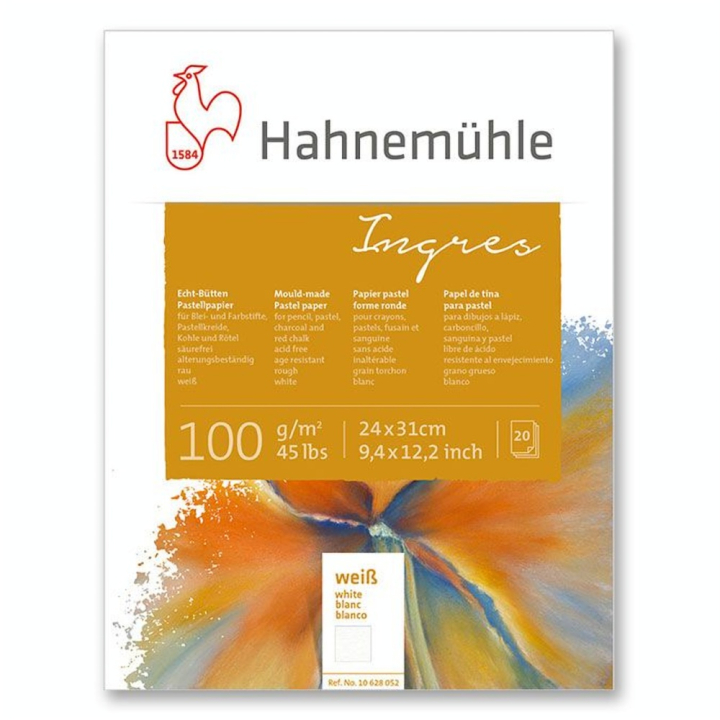 Papier Ingres blanc en bloc - 100 g/m² - Hahnemühle - Rougier et Plé