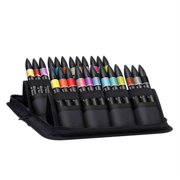Marqueurs assortis 12 Promarker + 6 BrushMarker + 3 NeonMarker + 3 Metallic Marker - Winsor & Newton - Rougier et Plé