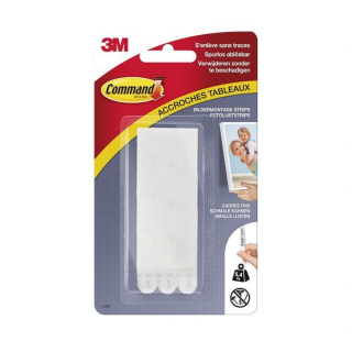 Accroche tableau adhésive - 4 x 2 languettes étroites blanches - 5,4 kg - 3M - Rougier et Plé