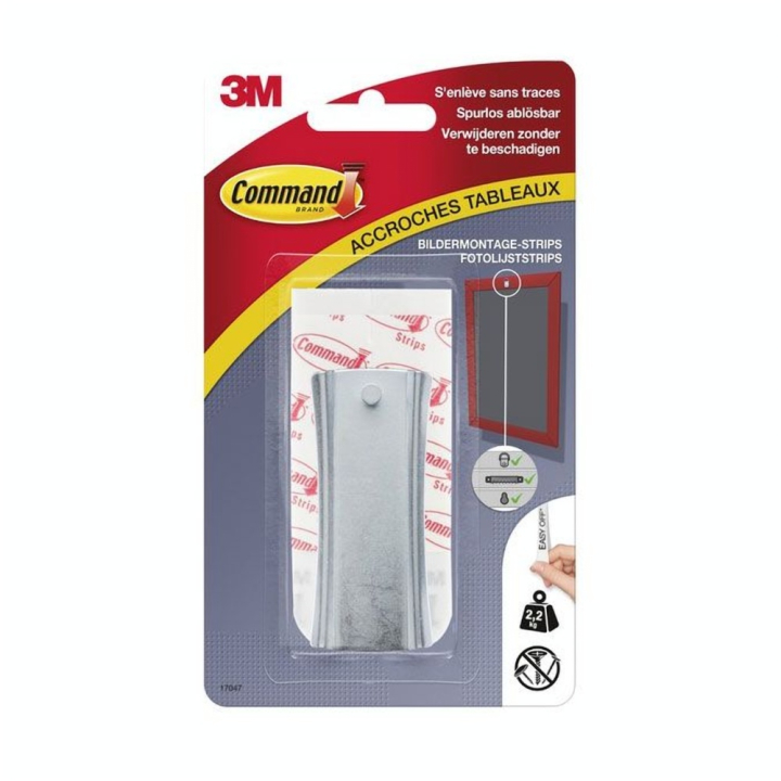 Accroche taleau adhésive tête clou - 2 pcs - 2,2 kg - 3M - Rougier et Plé