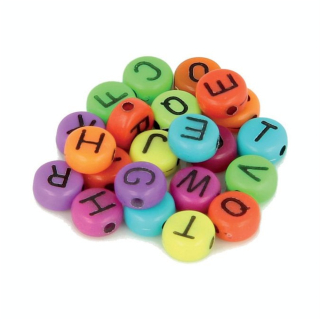 Perles alphabet vif 7 mm x 300 pcs - Artemio - Rougier et Plé