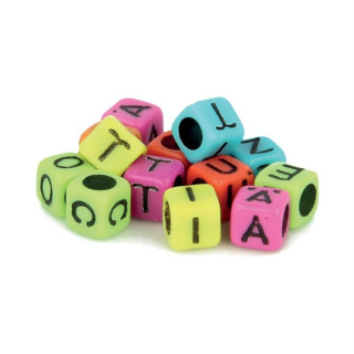 Perles alphabet multicolore 6 mm x 300 pcs - Artemio - Rougier et Plé