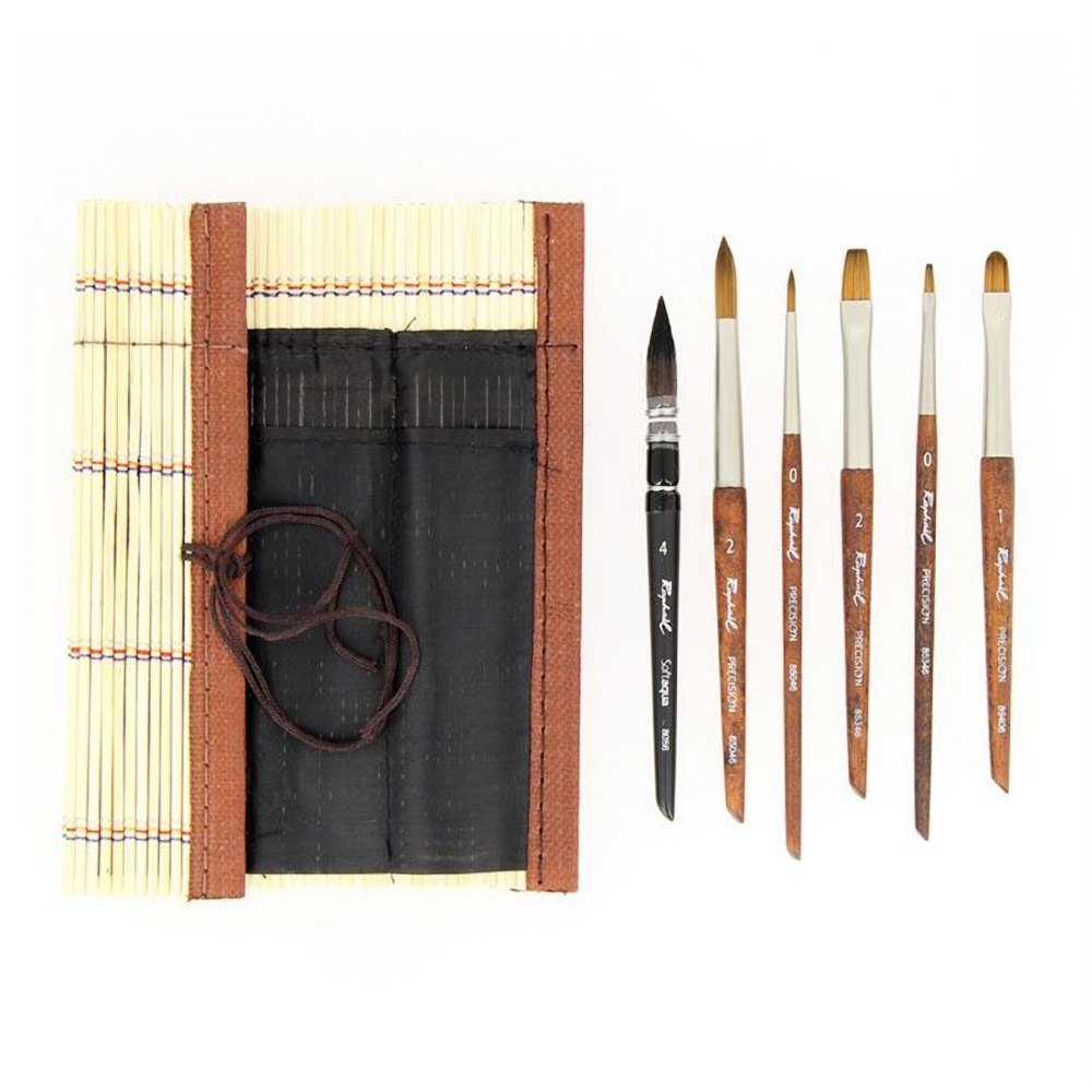 Raphael – Lot De 6 Pinceaux De Précision à Manche Court, Imitation Martre Synthétique