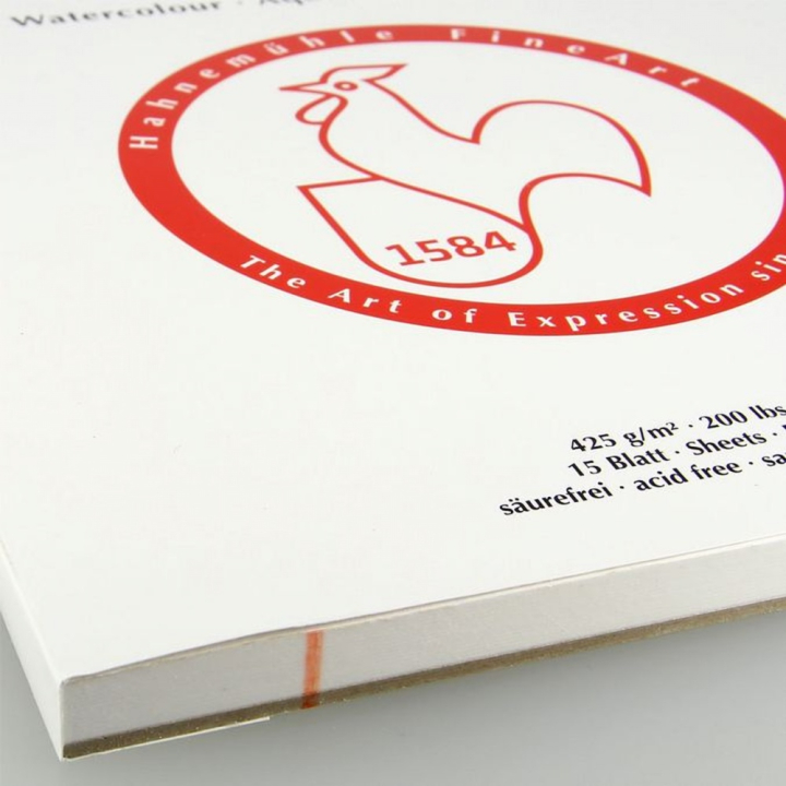 Bloc de papier aquarelle 425 g/m² 15 feuilles Edition anniversaire - Hahnemühle - Rougier et Plé