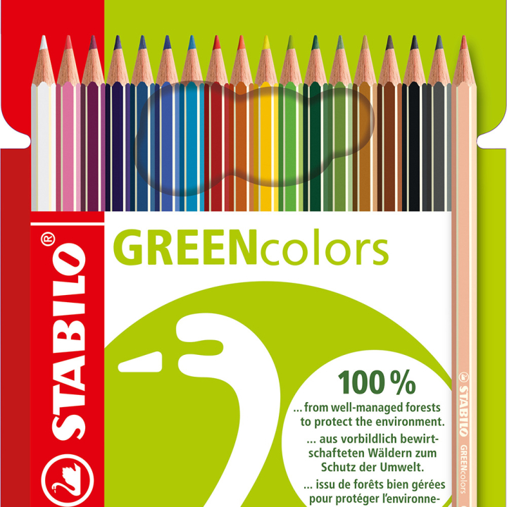 Crayon de couleur Green Colors Etui de 18 pcs - STABILO - Rougier et Plé